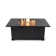 36"x58" Farnham Black Fire Table W/ Lid - The Great Escape