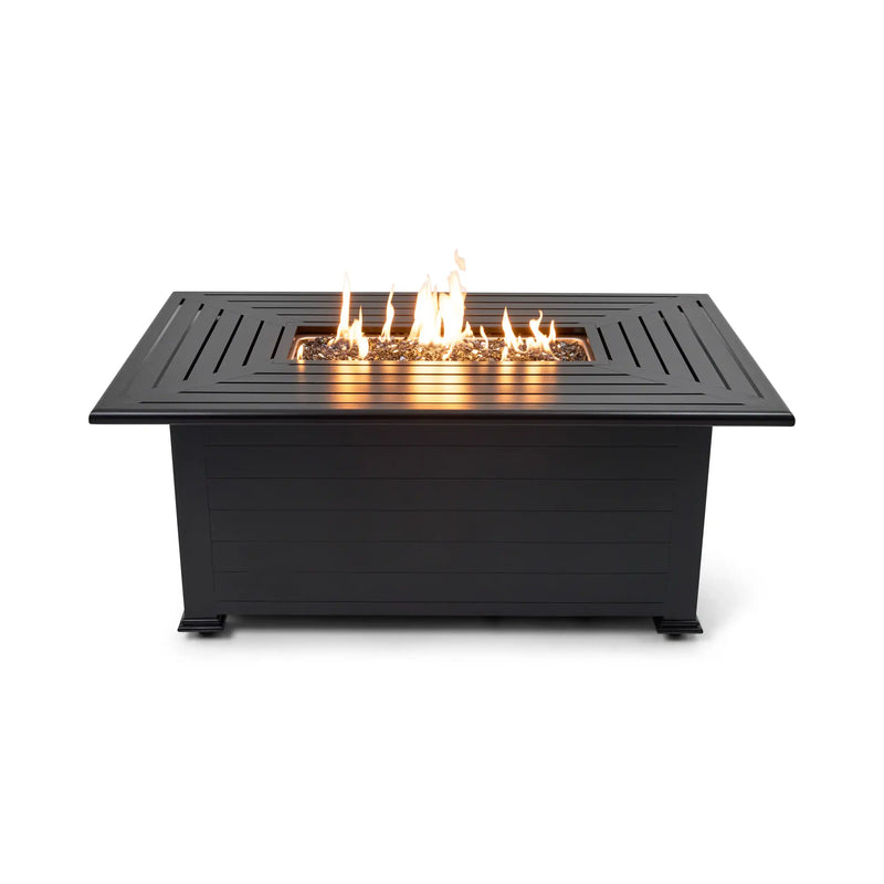 36"x58" Farnham Black Fire Table W/ Lid - The Great Escape