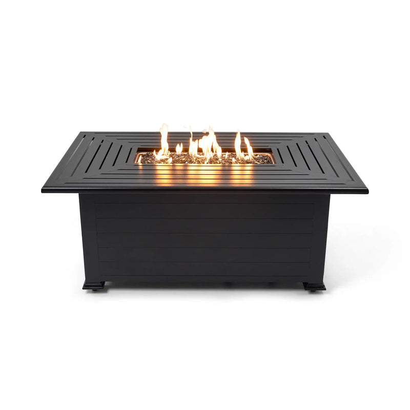 36"x58" Farnham Black Fire Table W/ Lid - The Great Escape