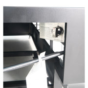 36"x58" Black Modern Fire Table W/ Lid - The Great Escape