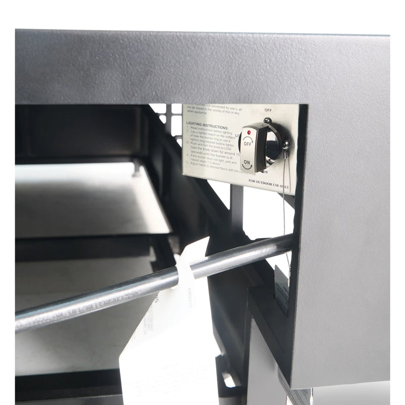 36"x58" Black Modern Fire Table W/ Lid - The Great Escape