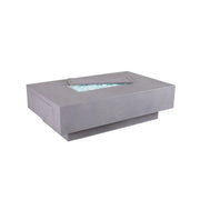36"x58" Faux Concrete Fire Table W/ Lid - The Great Escape