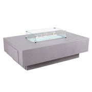 36"x58" Faux Concrete Fire Table W/ Lid - The Great Escape
