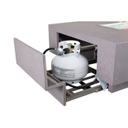 36"x58" Faux Concrete Fire Table W/ Lid - The Great Escape