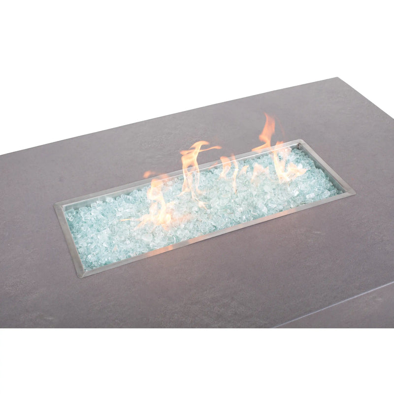 36"x58" Faux Concrete Fire Table W/ Lid - The Great Escape