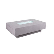 36"x58" Faux Concrete Fire Table W/ Lid - The Great Escape