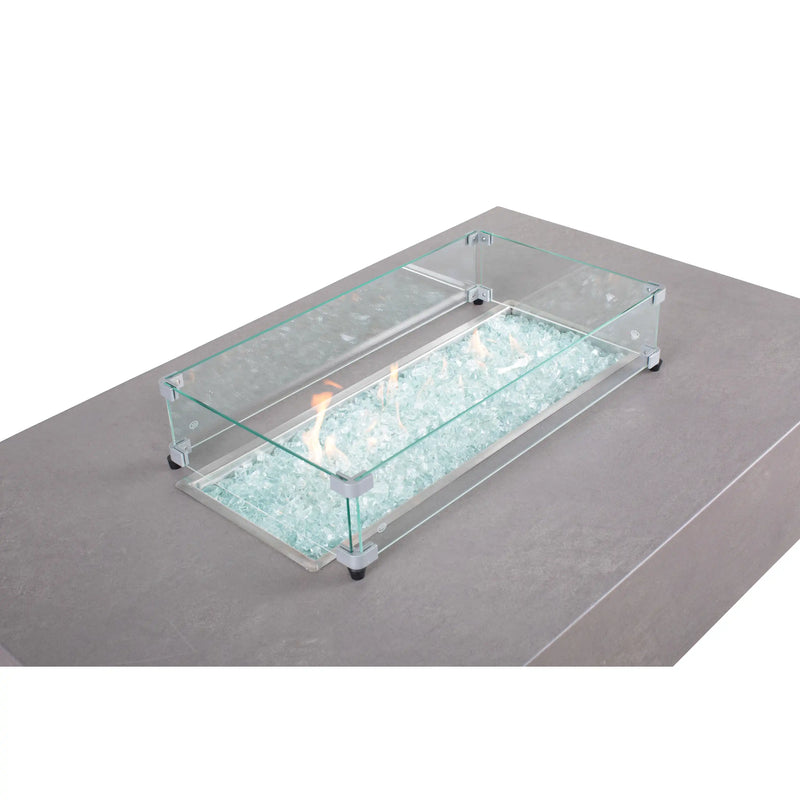 36"x58" Faux Concrete Fire Table W/ Lid - The Great Escape