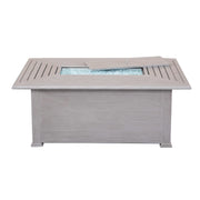 36" X 58" Farnham Driftwood Fire Table W/ Lid - The Great Escape