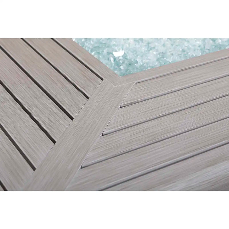 36" X 58" Farnham Driftwood Fire Table W/ Lid - The Great Escape