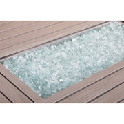 36" X 58" Farnham Driftwood Fire Table W/ Lid - The Great Escape