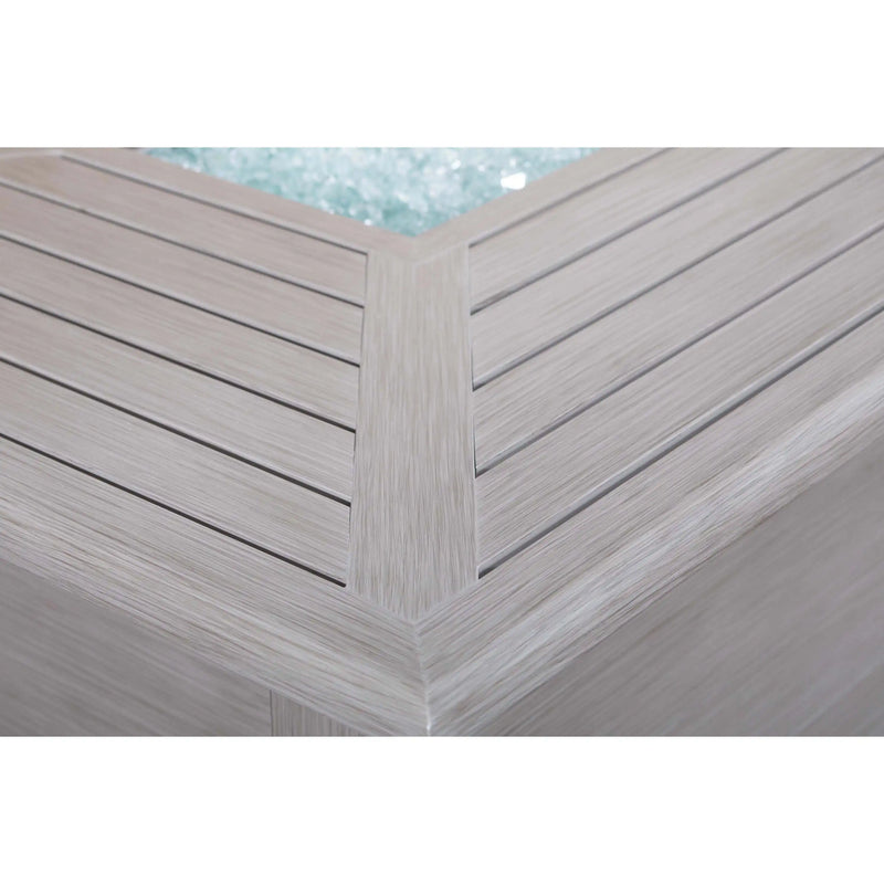 36" X 58" Farnham Driftwood Fire Table W/ Lid - The Great Escape