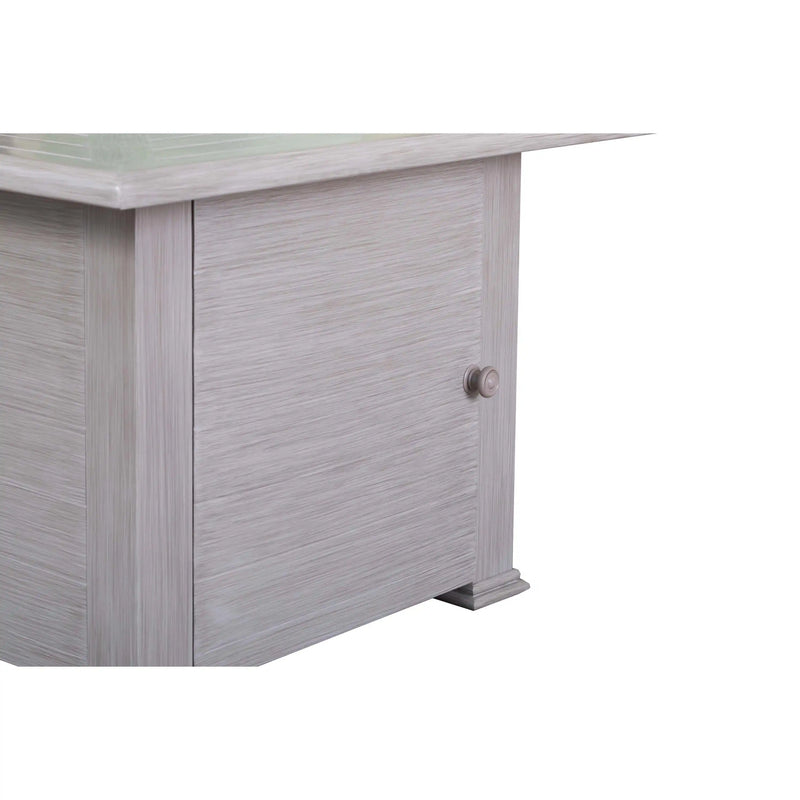 36" X 58" Farnham Driftwood Fire Table W/ Lid - The Great Escape