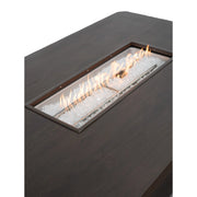 36"x58" Erie Etch Reclaimed Barnwood Fire Table W/ Lid - The Great Escape