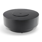 42" Round Black Modern Fire Table W/ Lid - The Great Escape