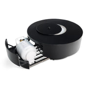 42" Round Black Modern Fire Table W/ Lid - The Great Escape