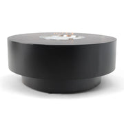42" Round Black Modern Fire Table W/ Lid - The Great Escape