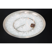 42" Round Black Modern Fire Table W/ Lid - The Great Escape