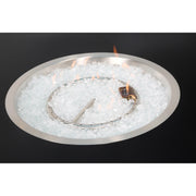 42" Round Black Modern Fire Table W/ Lid - The Great Escape