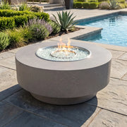 42" Faux Concrete Fire Table W/ Lid - The Great Escape