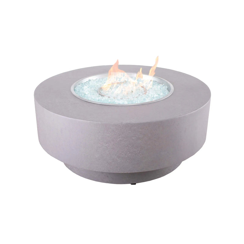 42" Faux Concrete Fire Table W/ Lid - The Great Escape