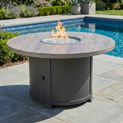 42" Grey Erie Etch Fire Table W/ Lid - The Great Escape