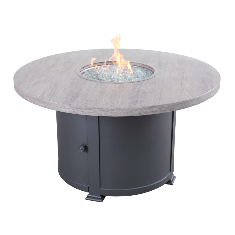 42" Grey Erie Etch Fire Table W/ Lid - The Great Escape