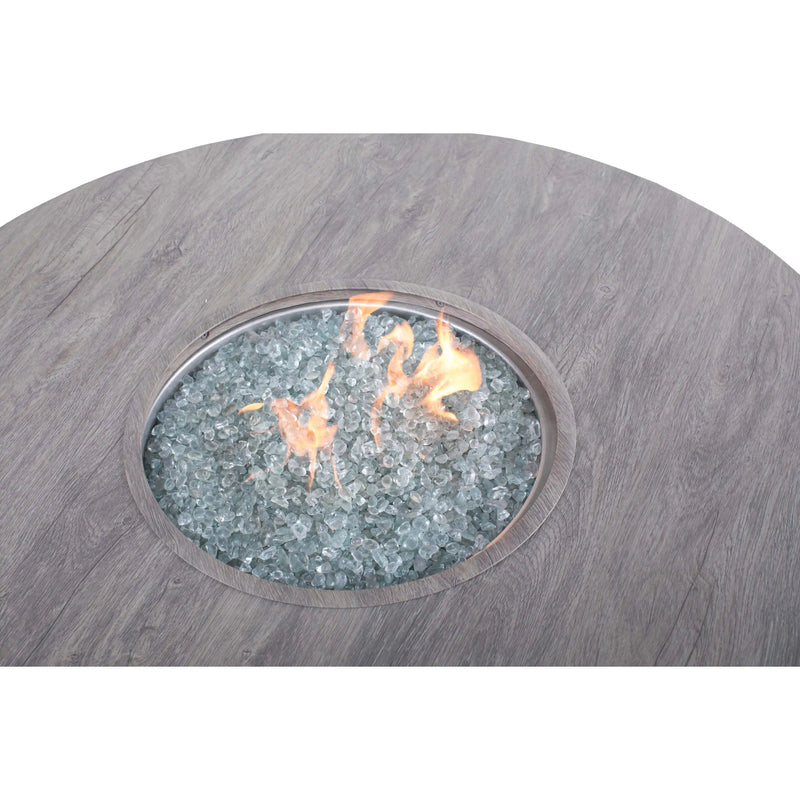 42" Grey Erie Etch Fire Table W/ Lid - The Great Escape