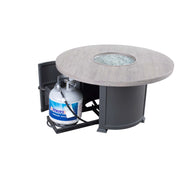 42" Grey Erie Etch Fire Table W/ Lid - The Great Escape