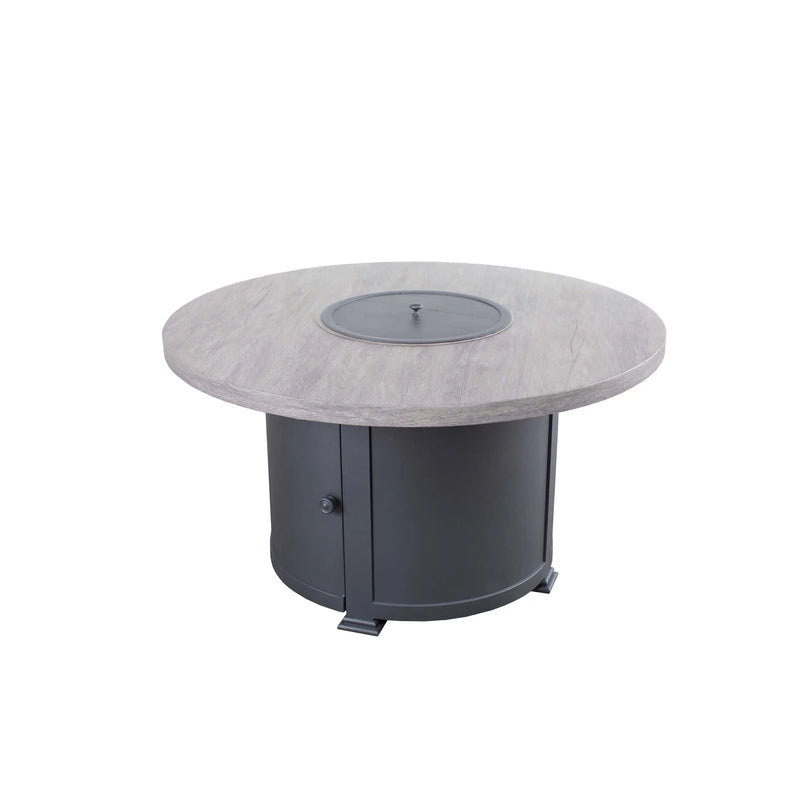 42" Grey Erie Etch Fire Table W/ Lid - The Great Escape