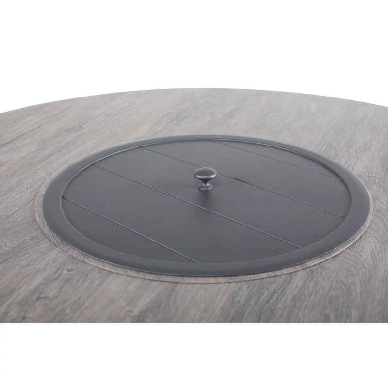 42" Grey Erie Etch Fire Table W/ Lid - The Great Escape