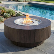 42" Fossil Twig Fire Table W/ Lid - The Great Escape