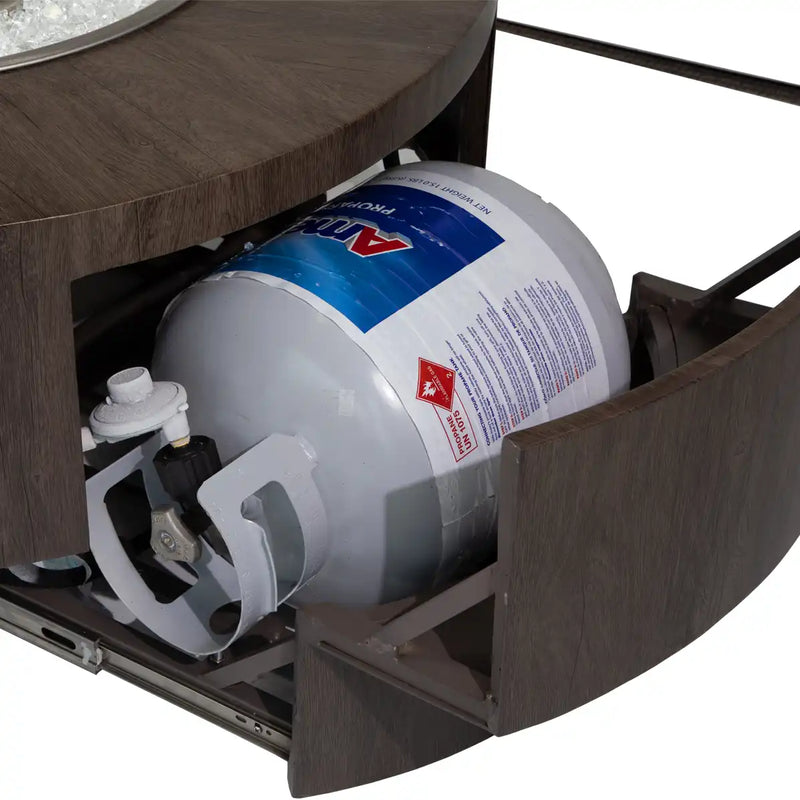 42" Fossil Twig Fire Table W/ Lid - The Great Escape