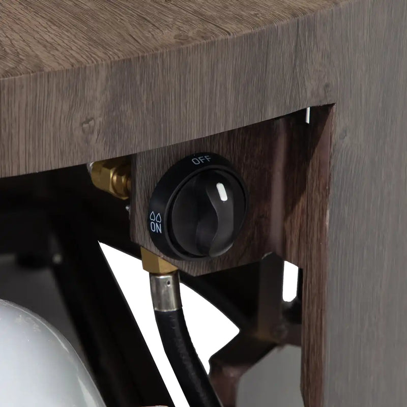 42" Fossil Twig Fire Table W/ Lid - The Great Escape