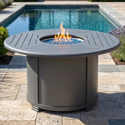 42" Graphite Fire Table W/ Lid - The Great Escape