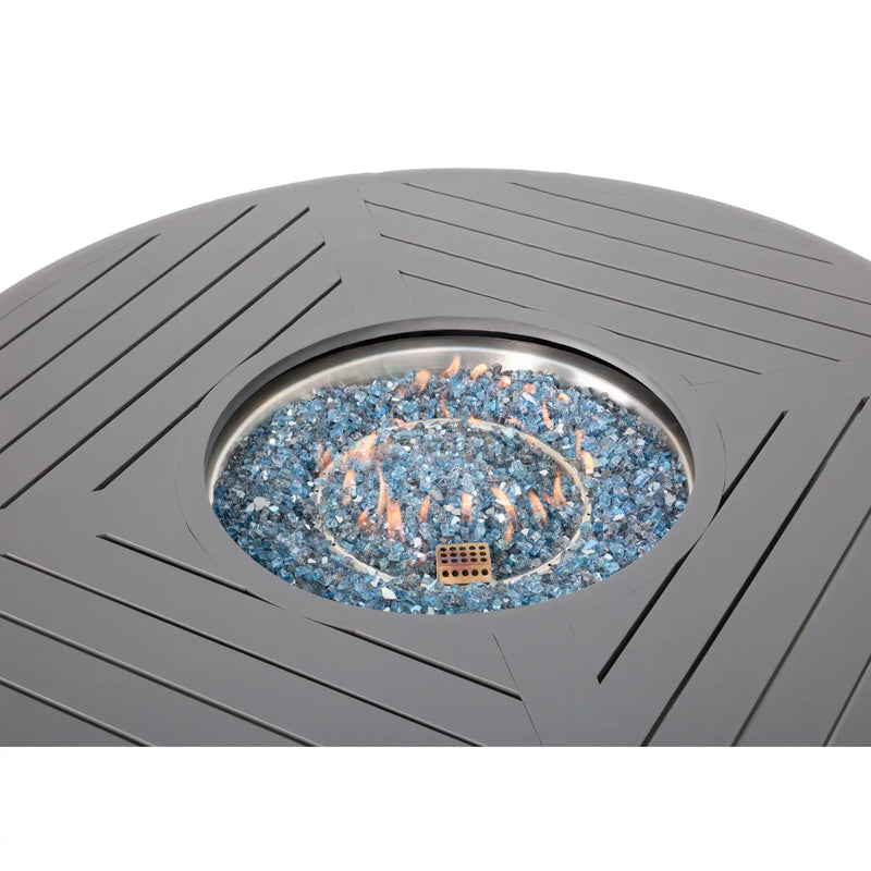 42" Graphite Fire Table W/ Lid - The Great Escape