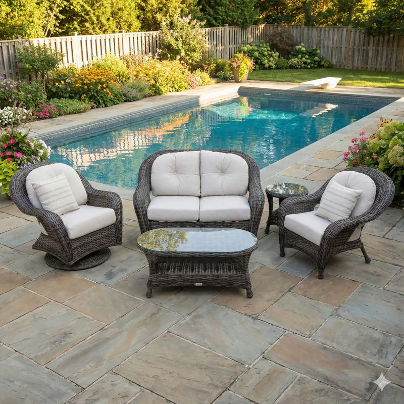 Glenview 5 Piece Loveseat Group - The Great Escape