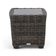 Kampala Grey 23 Inch Square End Table With Print Glass - The Great Escape