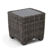 Kampala Grey 23 Inch Square End Table With Print Glass - The Great Escape