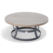 42 Inch Round Erie Etch Salvage Lumber Coffee Table - The Great Escape