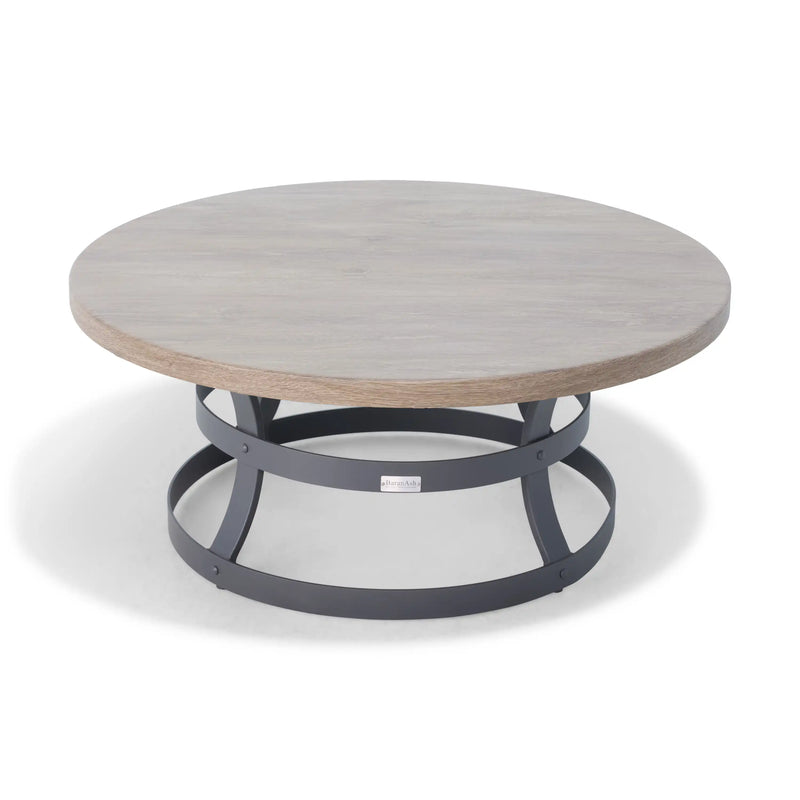 42 Inch Round Erie Etch Salvage Lumber Coffee Table - The Great Escape