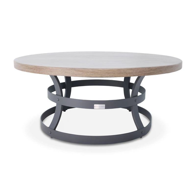 42 Inch Round Erie Etch Salvage Lumber Coffee Table - The Great Escape