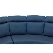Grey Kampala 4 Piece Lifeguard Lapis Indigo Curved Sectional Group - The Great Escape