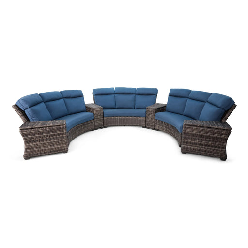 Grey Kampala 7PC Curved Sectional Group - The Great Escape