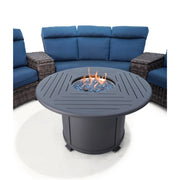 Grey Kampala 8 Piece Curved Sectional Firepit Group - The Great Escape