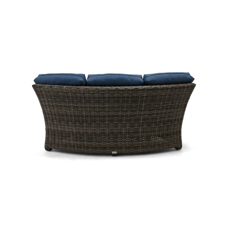 Grey Kampala Crescent Sofa Piece Lifeguard Lapis Indigo - The Great Escape