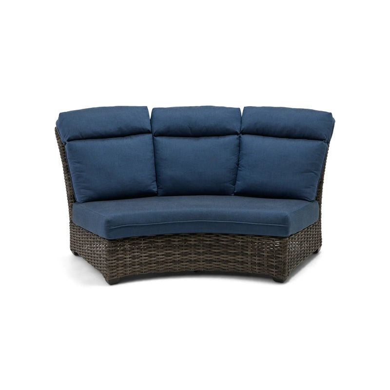 Grey Kampala Crescent Sofa Piece Lifeguard Lapis Indigo - The Great Escape