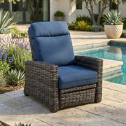 Grey Kampala Cushioned Recliner - Lifeguard Lapis Indigo - The Great Escape