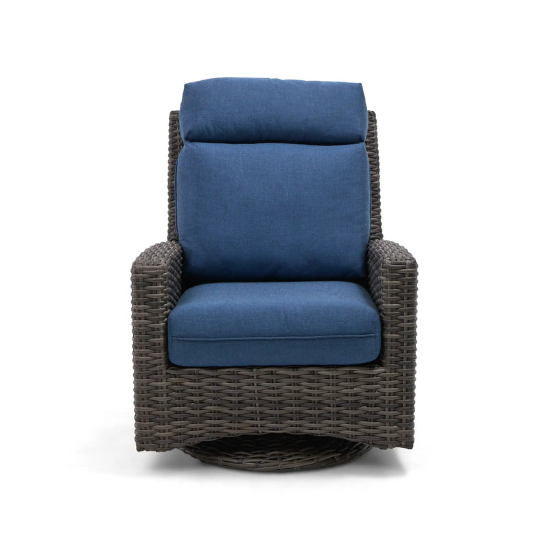 Grey Kampala Lifeguard Lapis Indigo Swivel Glider - The Great Escape