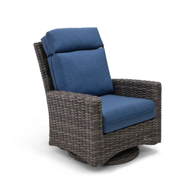 Grey Kampala Lifeguard Lapis Indigo Swivel Glider - The Great Escape