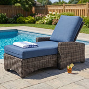 Kampala Spectrum Indigo Chaise Lounge - The Great Escape